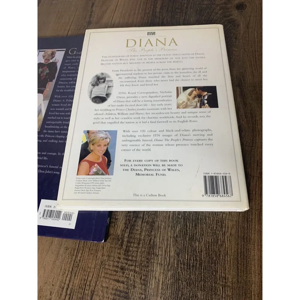 TWO Lady Diana books: Diana The People's‎ Princess & Diana A Tribute